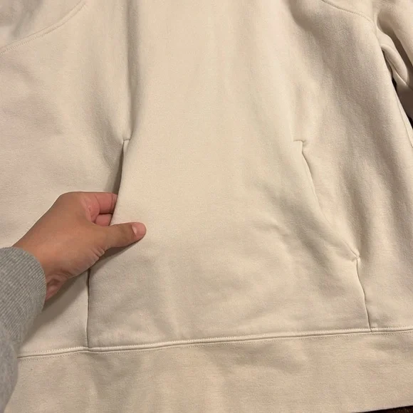 Lululemon Loungeful Hoodie in White Opal Sz 8 - Picture 4 of 14